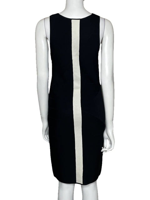 Vestido Armani Exchange Sin Mangas Bicolor Negro-Talla M