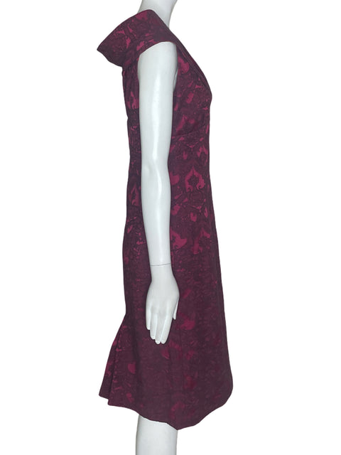 Vestido Anya Ponarovskaya Manga Corta Rojo- Talla 10