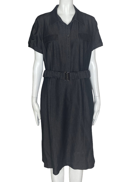 Vestido Calvin Klein Fajon Ajustable Negro- Talla M