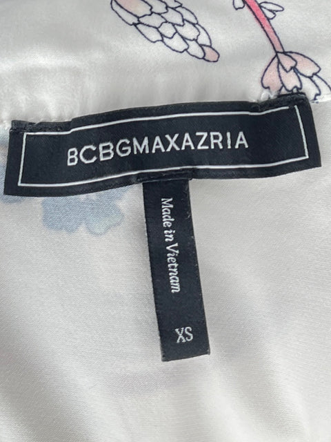 Vestido BCBG Floral Fluido Blanco-Talla XS