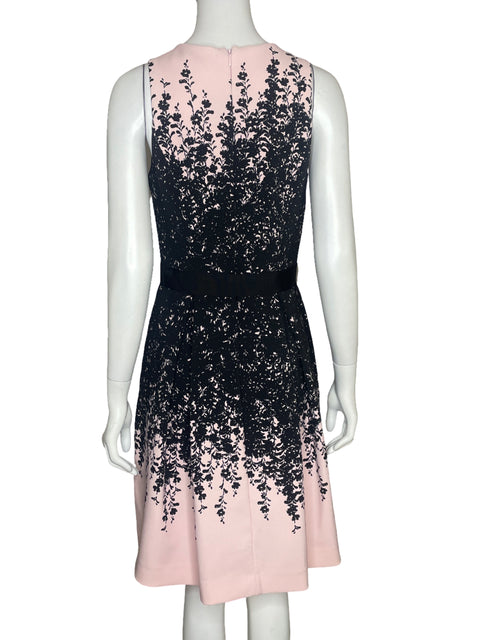 Vestido Luxe By Carmen Marc Valvo Estampado Negro - Talla 6