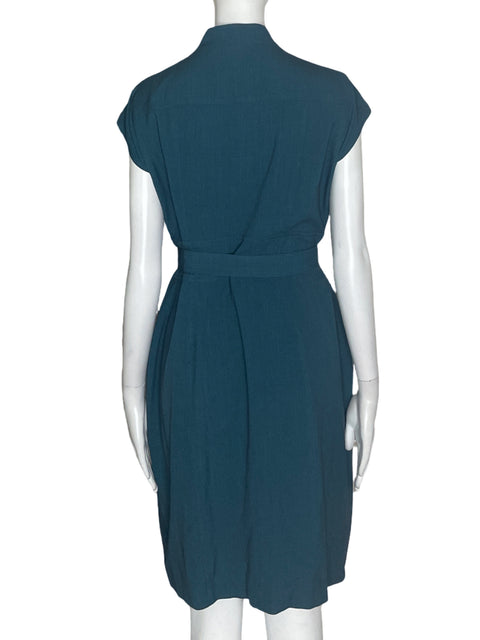 Vestido Calvin Klein Cuello Chino Verde- Talla M