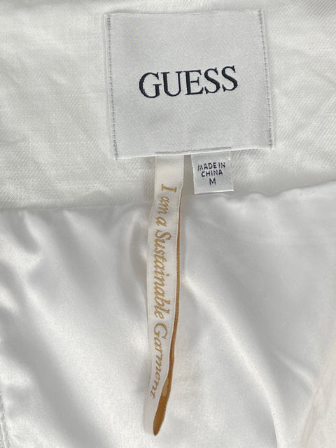 Vestido Guess Mini Manga Corta Blanco-Talla M