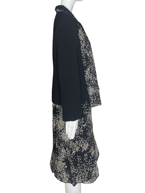 Set Suit Studio Falda/Blazer/Bufanda Negro- Talla 10