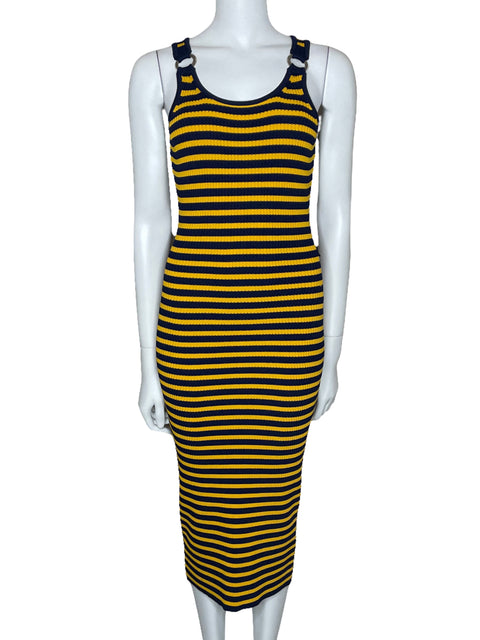 Vestido Michael Kors Midi Rayas Azul-Talla S