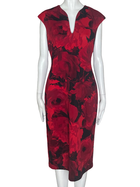 Vestido Connected Flores Rojo- Talla 8