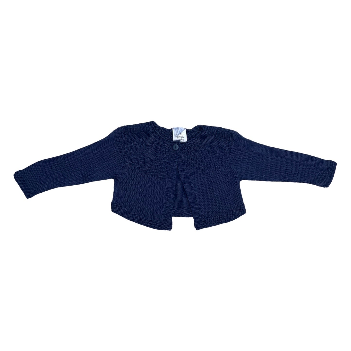 Cardigan Mac Ilusión De Punto Manga Larga Azul-
6M