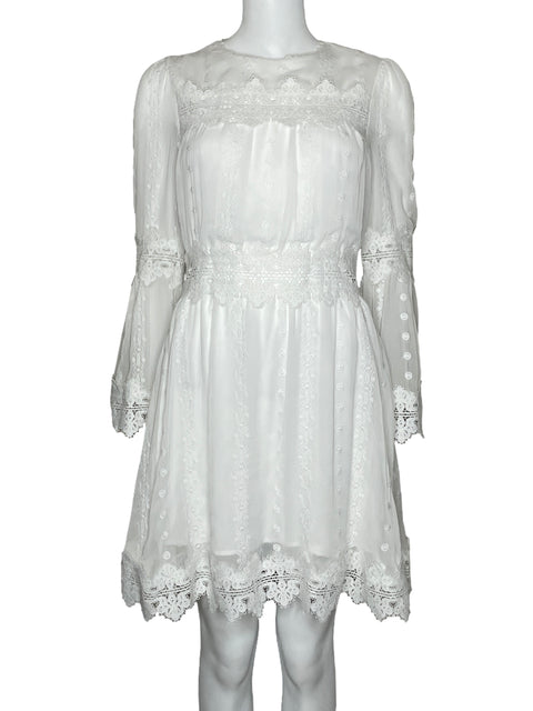 Vestido Strut & Bolt Mini Encaje Blanco-Talla L