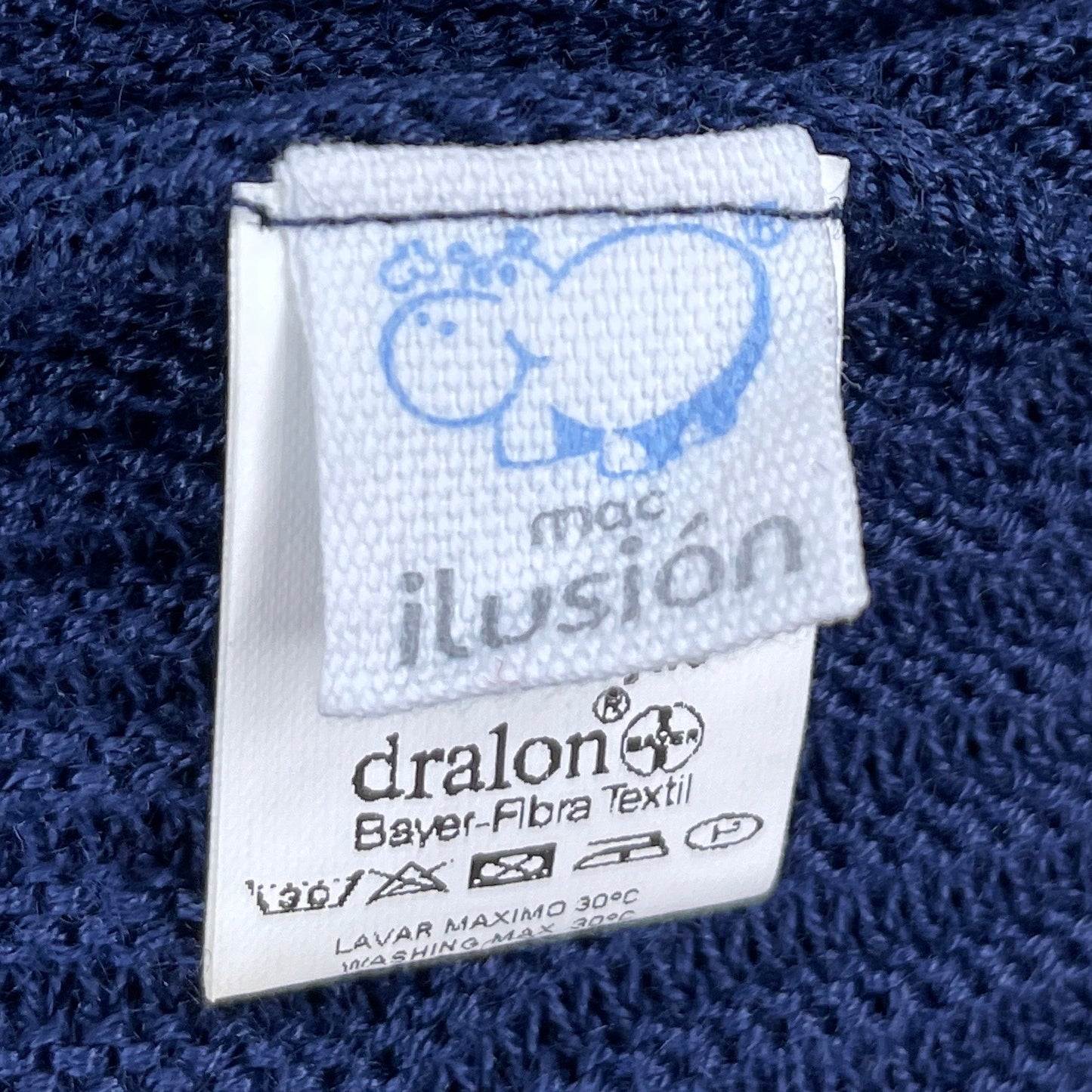 Cardigan Mac Ilusión De Punto Manga Larga Azul-
6M