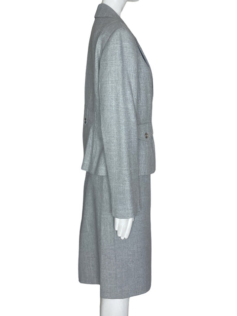 Set Isabella Blazer/Falda Botones Gris- Talla 10