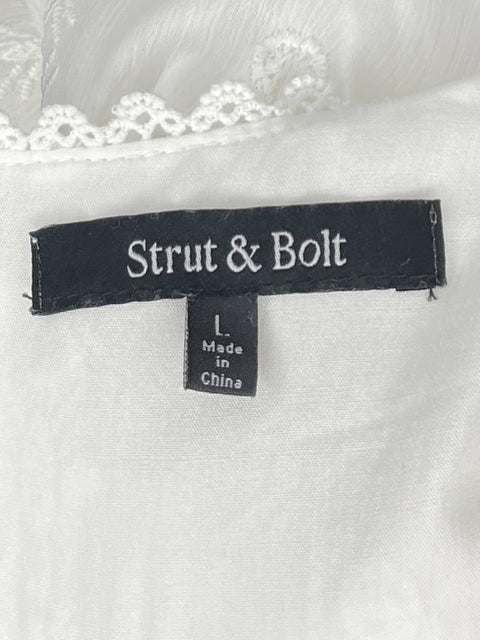Vestido Strut & Bolt Mini Encaje Blanco-Talla L