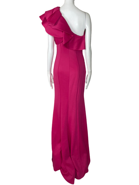 Vestido Dave & Johnny One Shoulder Rosado-Talla 7/8