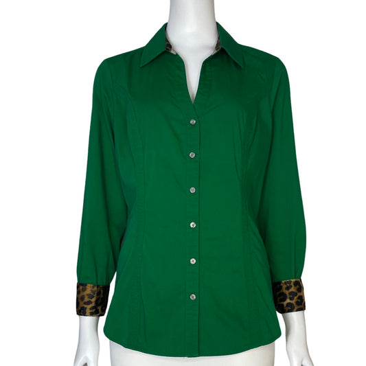Camisa Express Mangas Larga Verde - Talla M