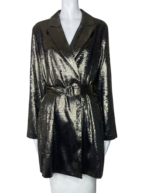 Chaqueta French Connection Metalizado Dorado-Talla 8