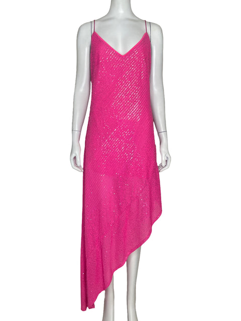 Vestido Rotate Lentejuelas Fucsia - Talla 8