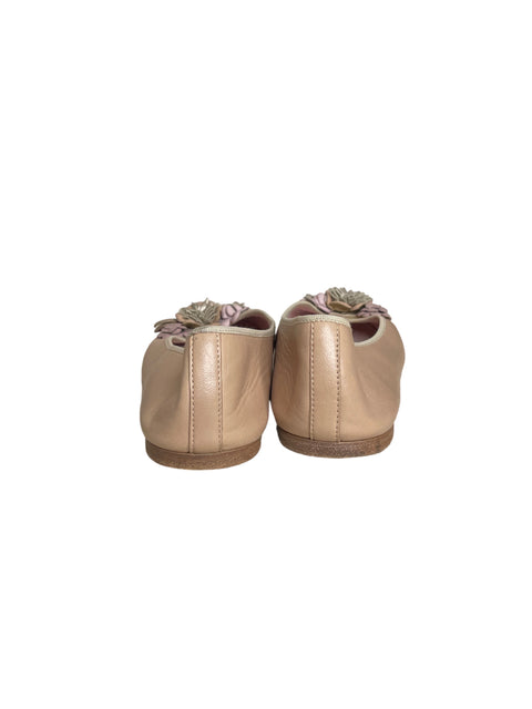 Calzado Pretty Ballerinas Flats Flores Beige-Talla 39
