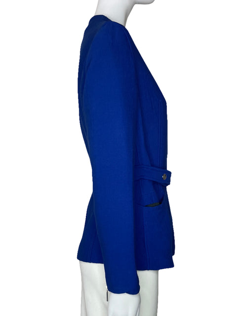 Blazer Zara Cinturon Bolsillo Azul-Talla M