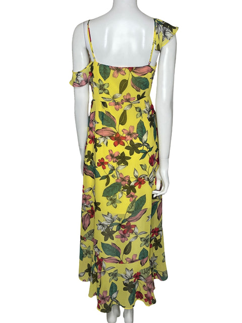 Vestido Guess Midi Vuelos Amarillo-Talla M