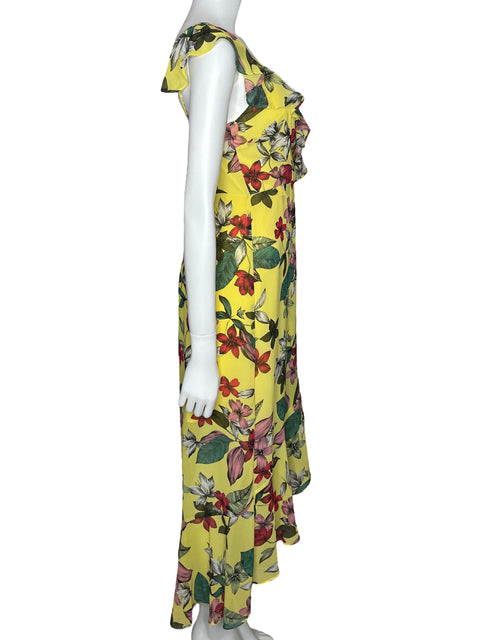 Vestido Guess Midi Vuelos Amarillo-Talla M
