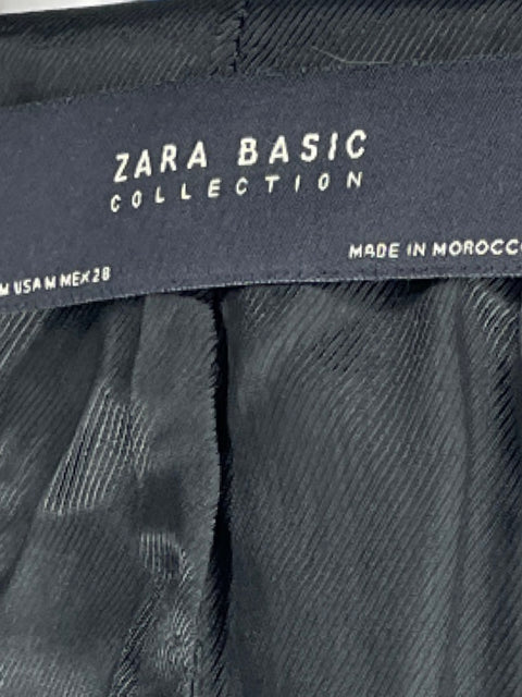 Blazer Zara Cinturon Bolsillo Azul-Talla M