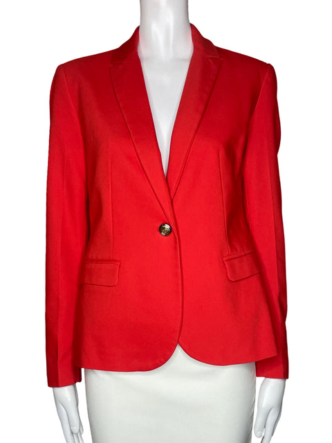 Blazer Zara Bolsillo Boton Naranja-Talla M