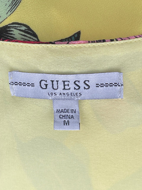 Vestido Guess Midi Vuelos Amarillo-Talla M