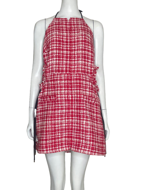 Vestido Self - Portrait Tweed Rojo - Talla 8