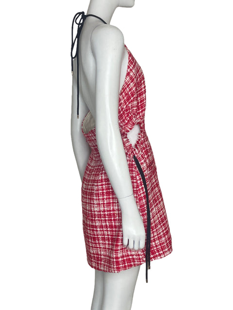 Vestido Self - Portrait Tweed Rojo - Talla 8