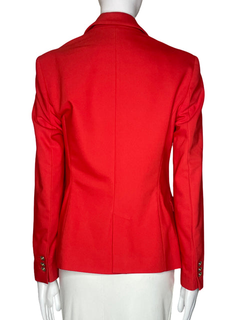 Blazer Zara Bolsillo Boton Naranja-Talla M