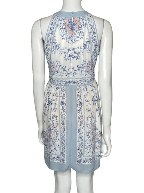 Vestido BCBG Halter Mini Azul-Talla 06