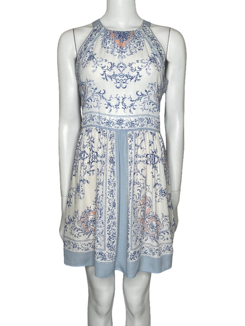 Vestido BCBG Halter Mini Azul-Talla 06