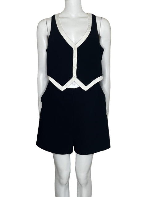 Romper Amanda Uprichard Chaleco Negro-Talla L