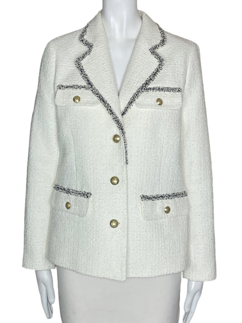 Blazer Talbots Bicolor B/N Botones Dorados- Talla 6