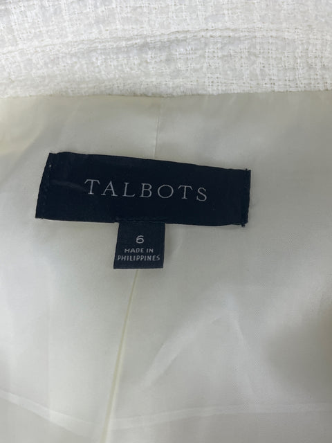 Blazer Talbots Bicolor B/N Botones Dorados- Talla 6