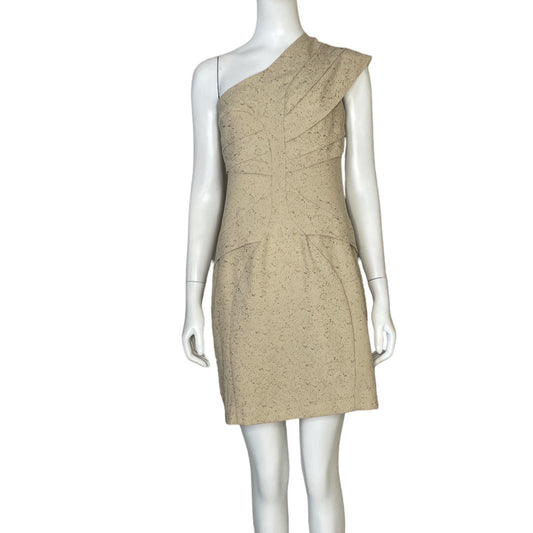 Vestido Lucy&Co. One Shoulder Metalizado Dorado-Talla L