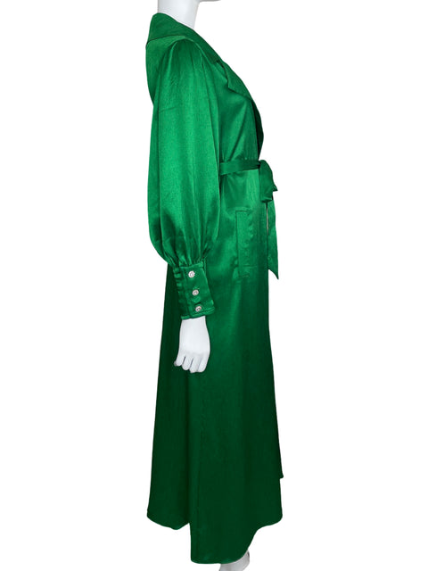 Cárdigan Ereditá Cinturón Manga Larga Verde-Talla 2