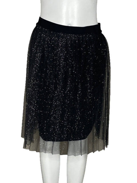 Falda Emporio Armani Brillo Negro-Talla 42
