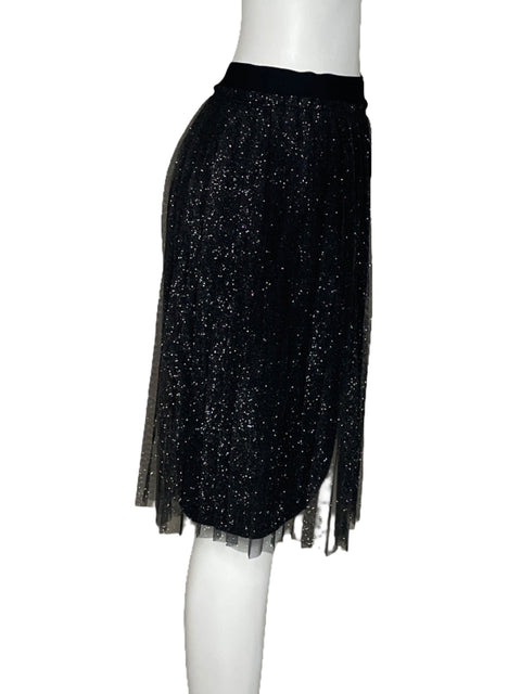 Falda Emporio Armani Brillo Negro-Talla 42