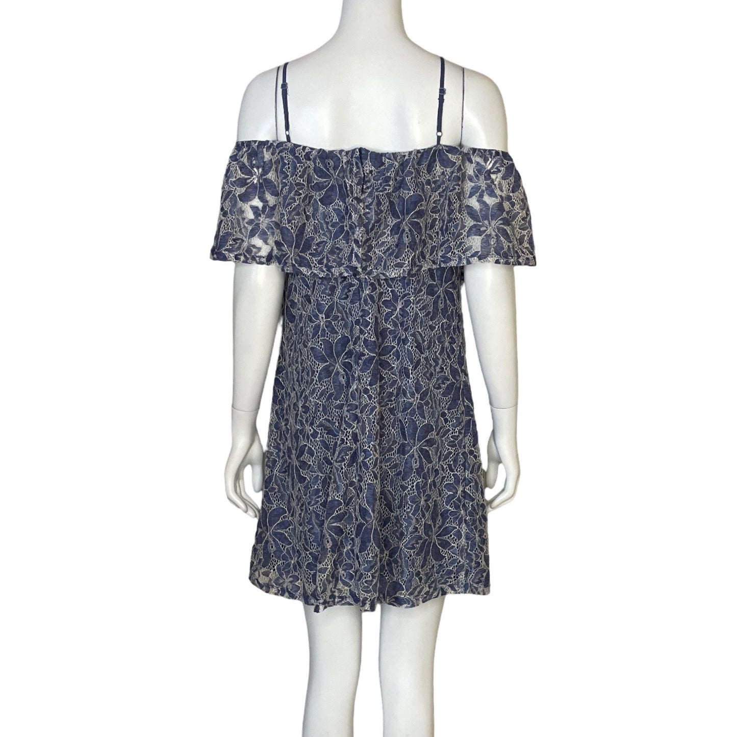 Vestido Lush Encaje Azul-Talla L