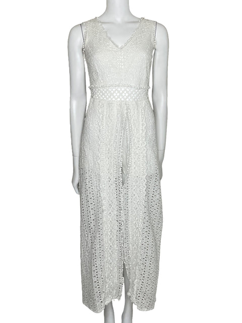 Romper Theodora Troquelado Blanco-Talla L