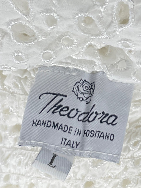 Romper Theodora Troquelado Blanco-Talla L