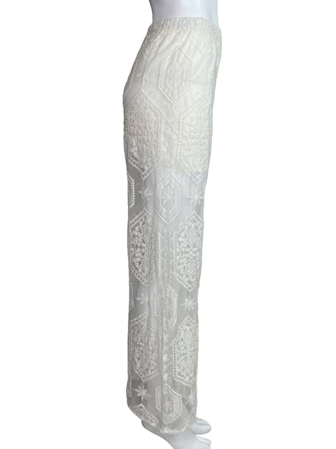 Pantalón Cotazur Encaje Blanco-Talla M
