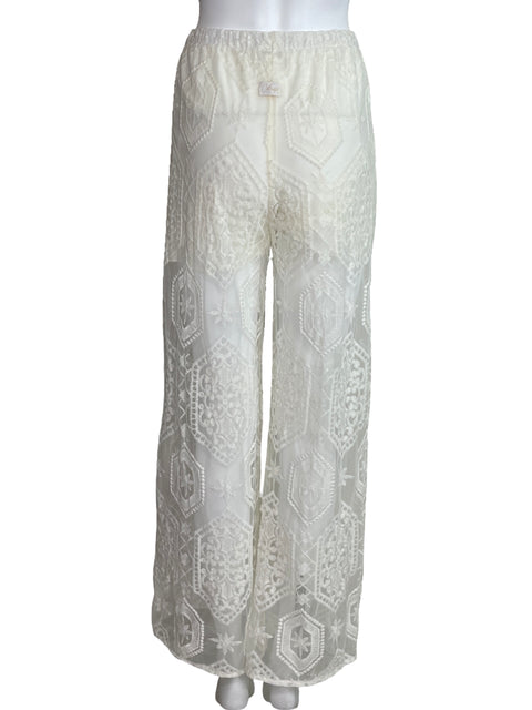 Pantalón Cotazur Encaje Blanco-Talla M