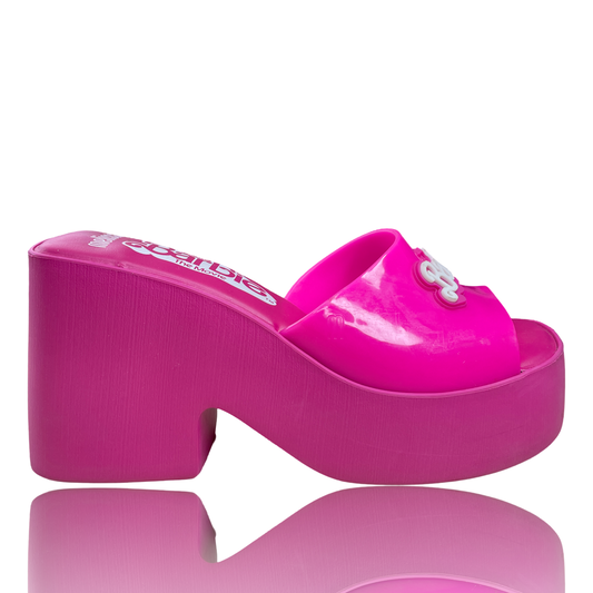 Calzado Melissa Sandalia Barbie Tacon 
Cuadrado Rosado- Talla 9