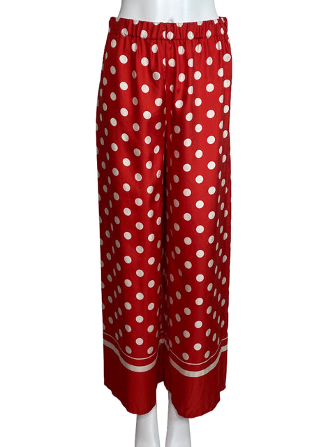 Pantalón Luisa Spagnoli Puntos Rojo-Talla S