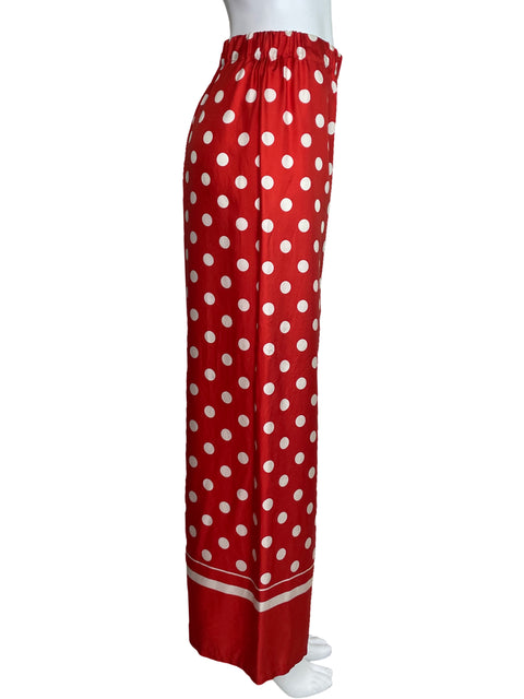 Pantalón Luisa Spagnoli Puntos Rojo-Talla S
