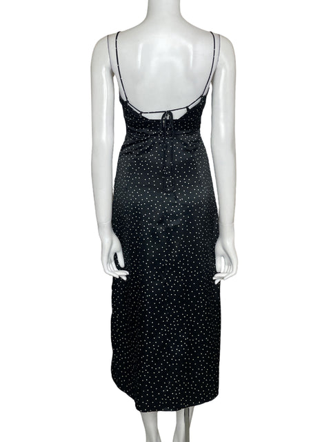 Vestido Zara Polka Dots Negro-Talla XS