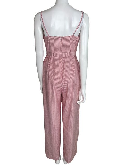 Mono BCBG Tirantes Lineas Rojo-Talla 08