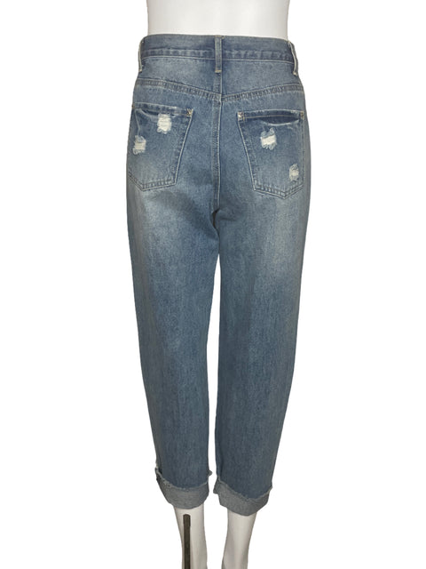 Pantalón JM Style Denim Lentejuelas Azul-Talla 55