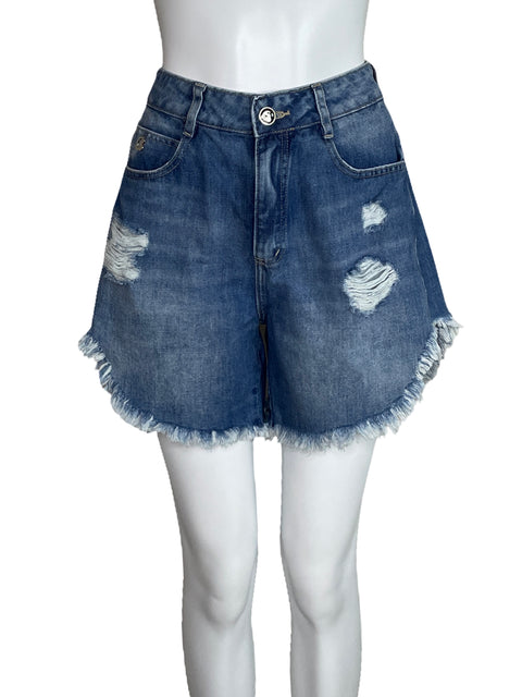 Short Carmen Steffens Denim Rasgado Azul-Talla 38